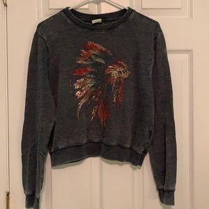 Gray crewneck sweater from Abercrombie and Fitch